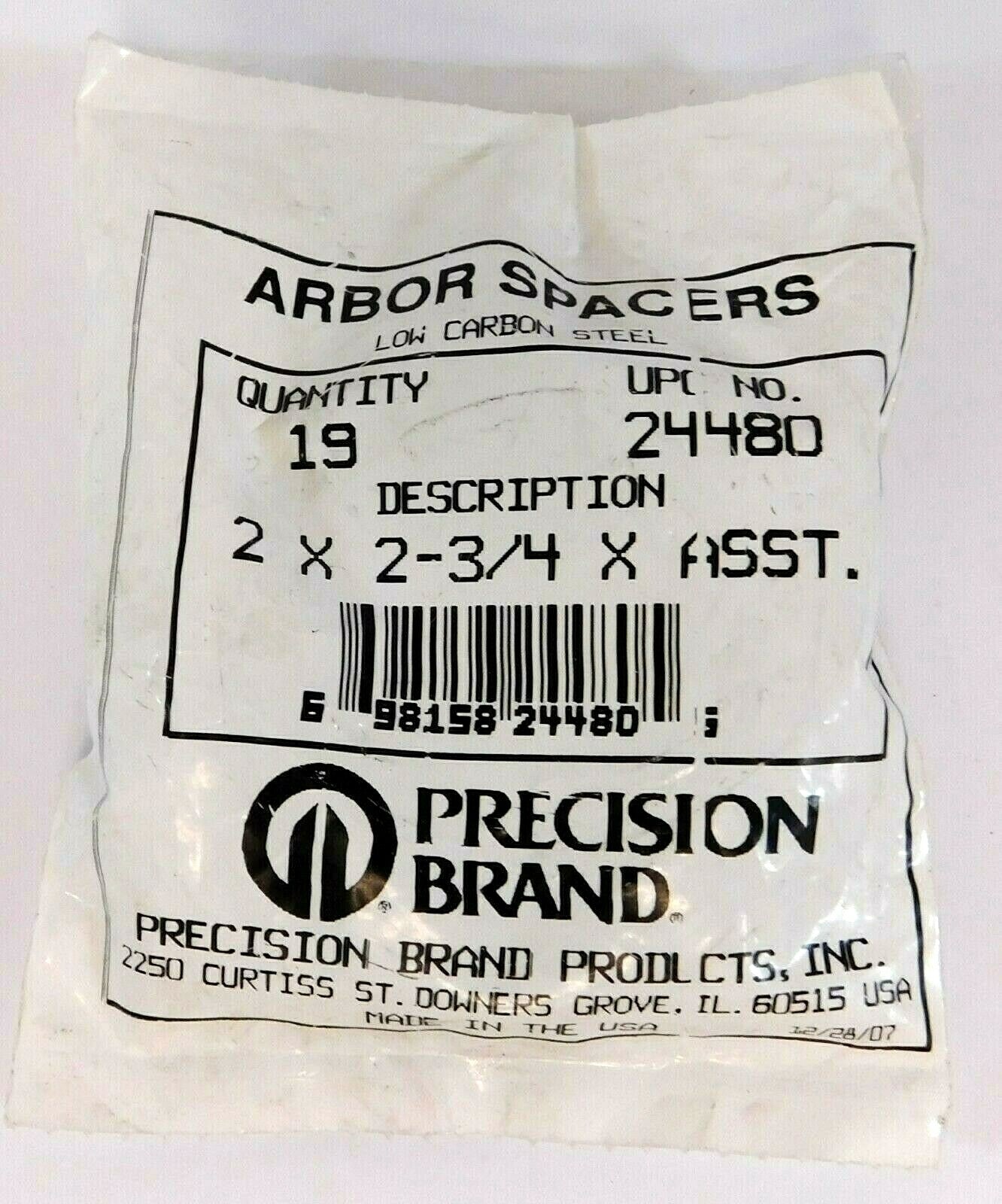 Precision 24480 Steel Arbor Spacer Assortment 0.001 to 0.125 (19 Piece) -0