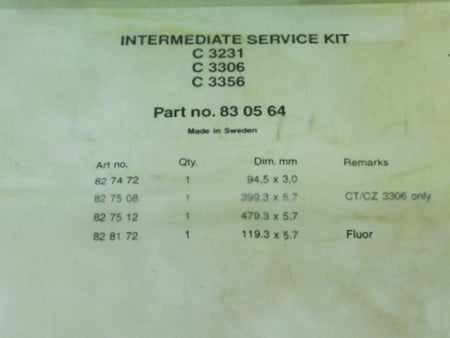 Flygt 83 05 64 Intermediate Service Kit | C3231; C3306; C33563