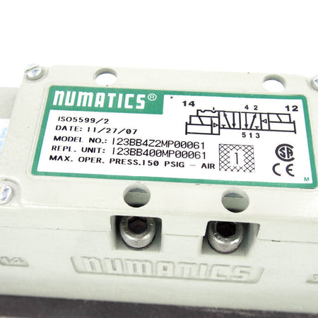 Numatics 123BB4Z2MP00061 24 VDC Solenoid Air Control Valve -3
