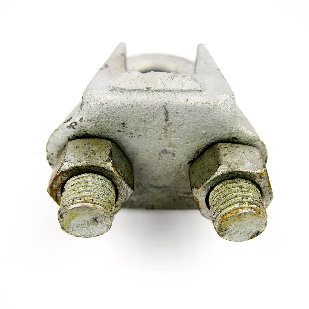 Chicago Hardware 23230 2 1-3/8" Galvanized Malleable Iron Wire Rope Clip -1