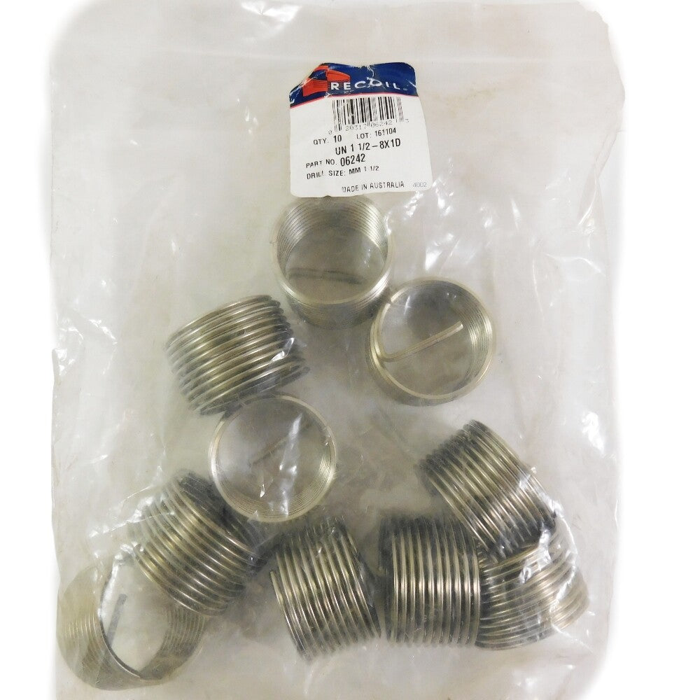 Recoil 06424 Stainless Steel 1.5"-8X1D Helical Inserts (Pack of 10) -1