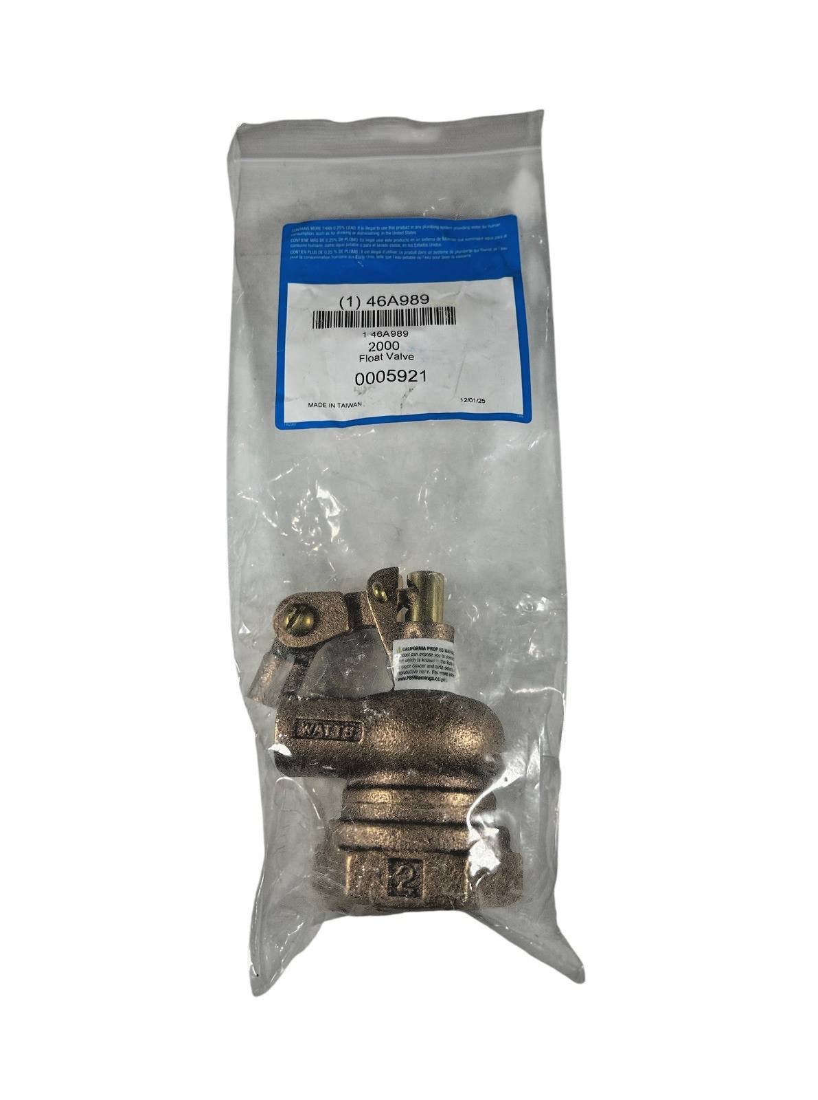 Watts 2000 2" FNPT Horizontal Piping Straight Valve Body Heavy Duty Float Valve1