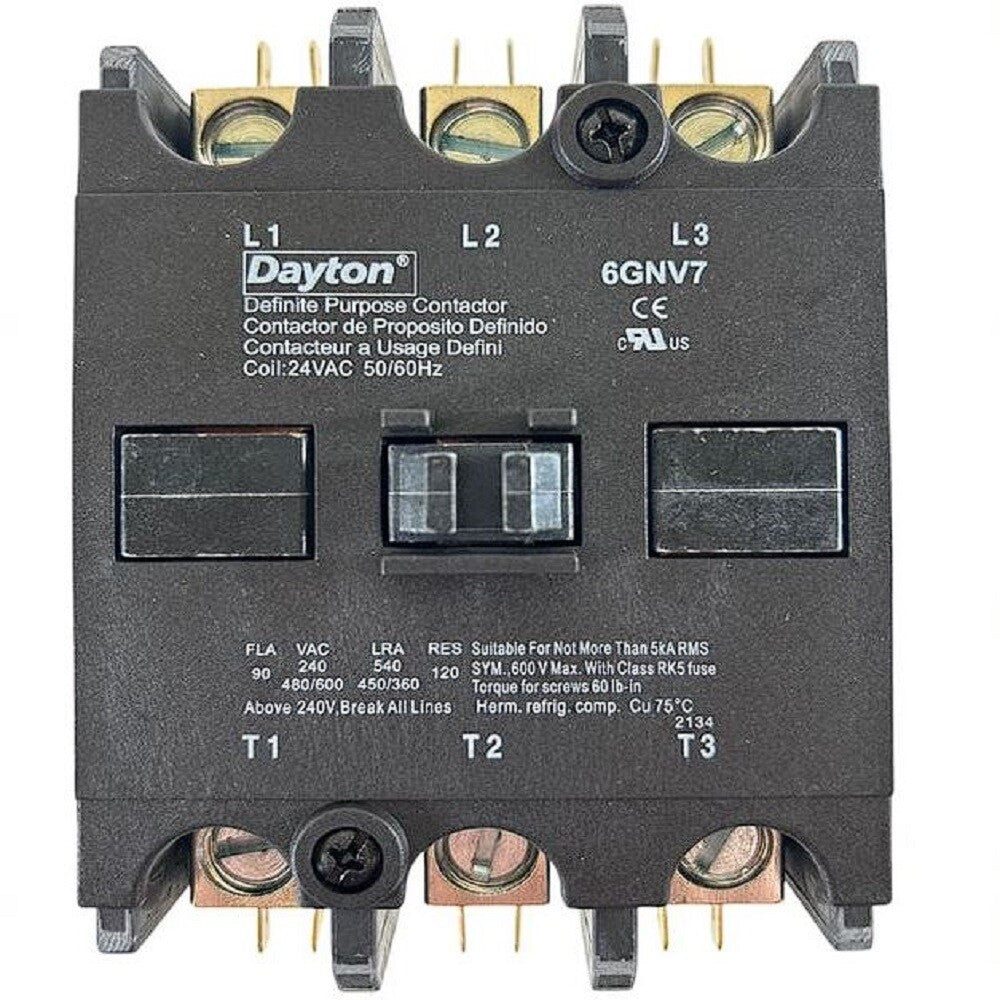 Dayton 6GNV7 24V 50/60Hz 90/120A 3P Definite Purpose Magnetic Contactor -1