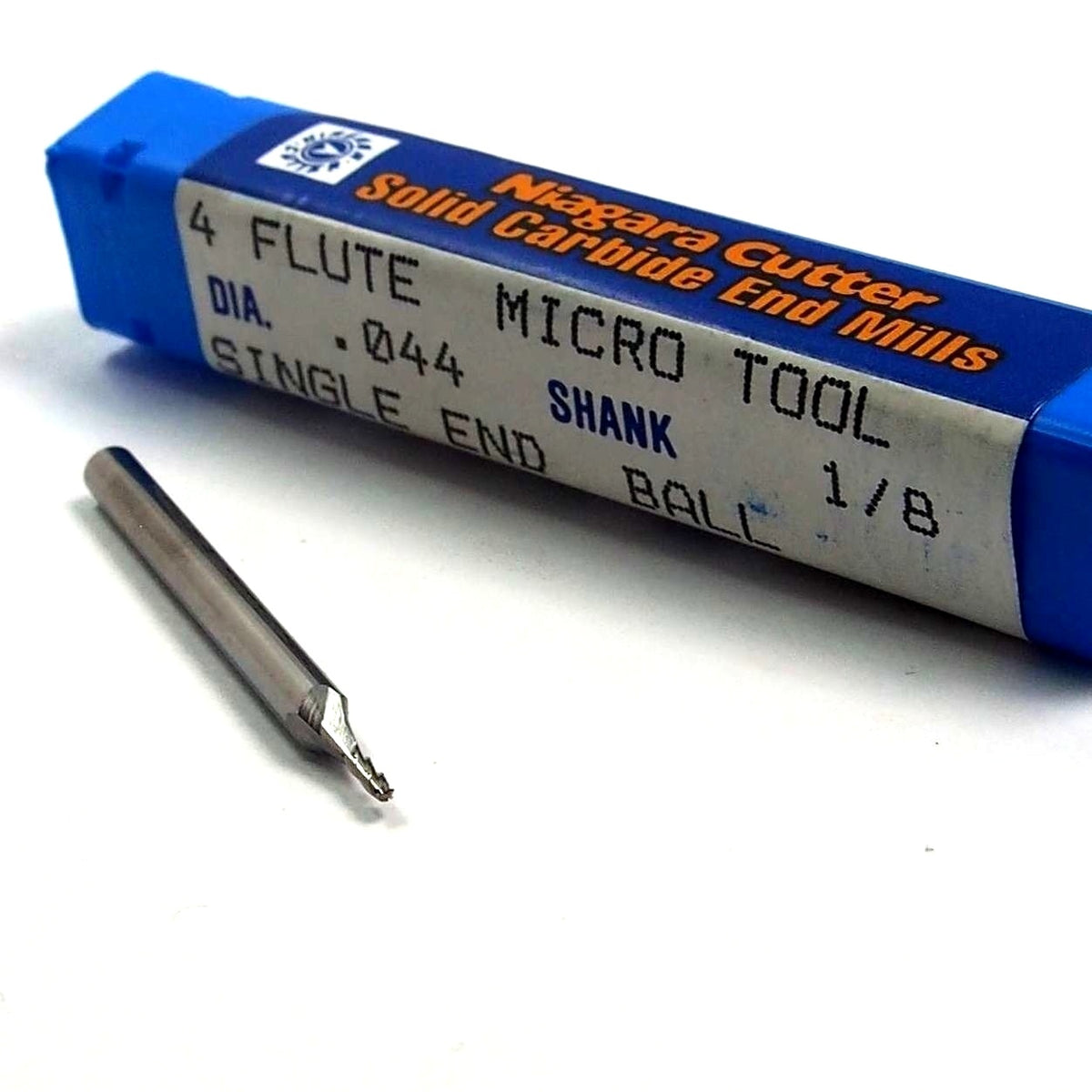 NIAGARA Carbide Ball End Mill 0.044" 4FL 1/8" x 0.132" x 1-1/2" 598881