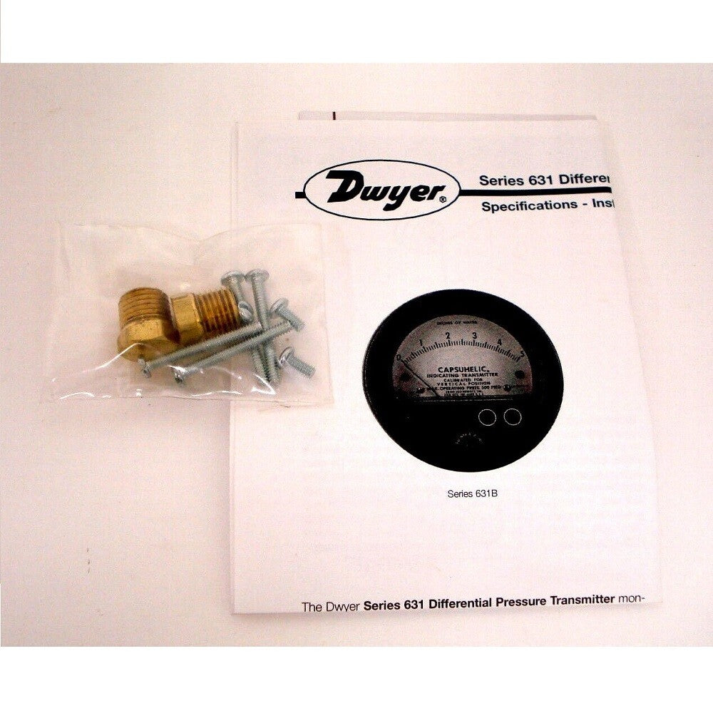 Dwyer 631B-2 10-35V 0.05" wc Wet/Wet Differential Pressure Transmitter -4