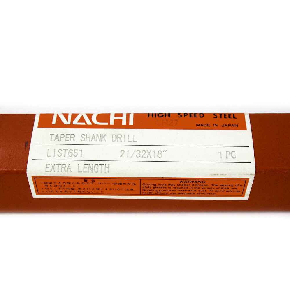 Nachi 1058742 2MT HSS Extra Length Taper Shank Drill Bit 21/32" -3