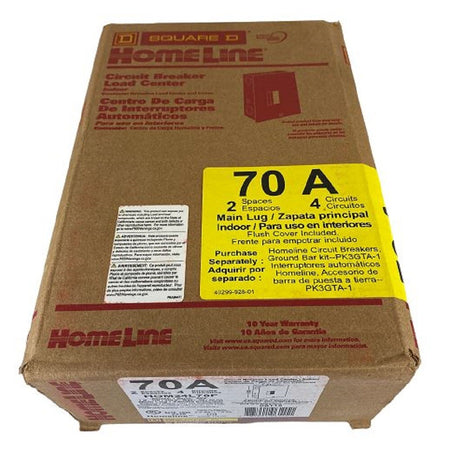 Square D Homeline HOM24L70F 1PH 70A 240V 2 Spaces Steel Load Center -1