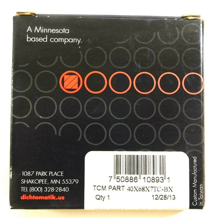 TCM 40X68X7TC-BX Oil Seal 1.575" x 2.677" x 0.276" NBR / Carbon Steel TC -0