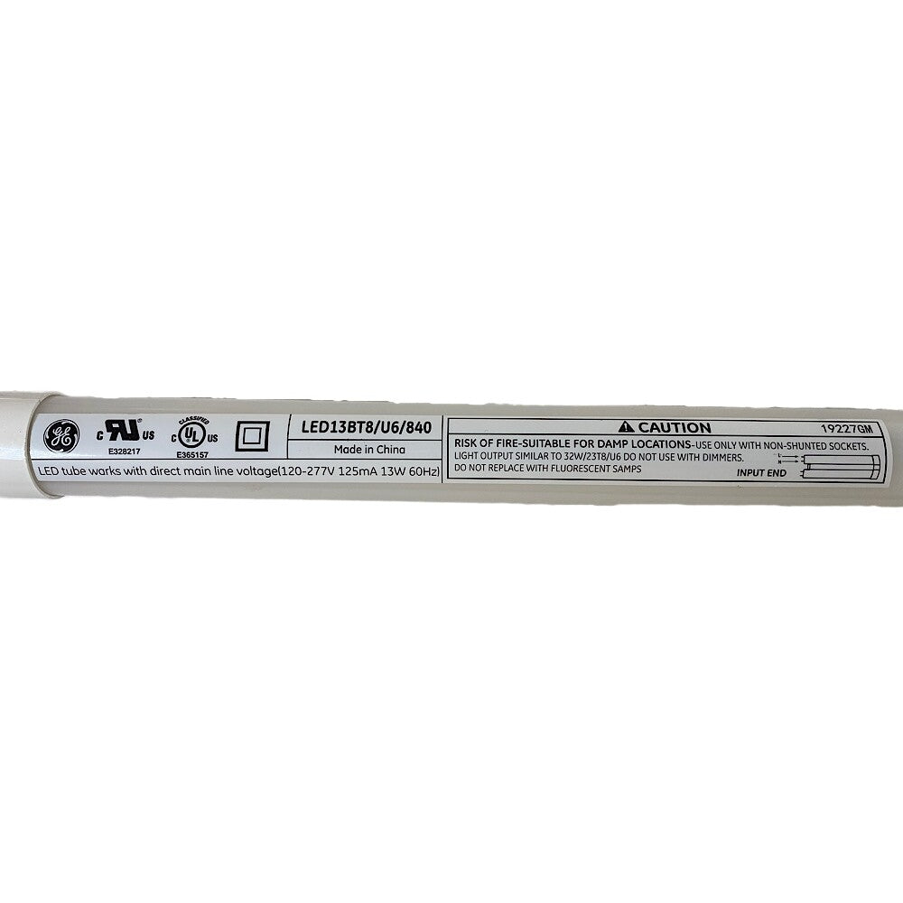 GE LED13BT8/U6/840 Dimmable LED Tubes 13W 1900 Lumens (12 pack) -1