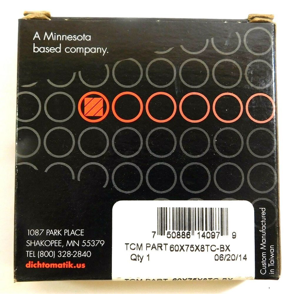 TCM 60X75X8TC-BX 2.362" x 2.953" x 0.315" NBR TC Oil Seal3