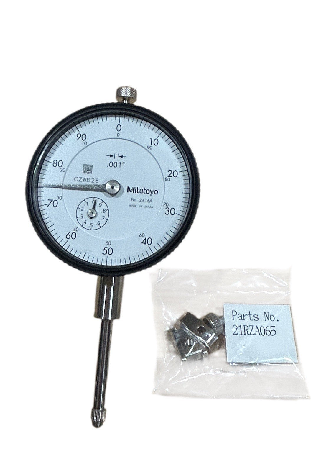 Mitutoyo 2416A 1" Max 0.002" Accuracy 0-100 Reading Lug Back Dial Drop Indicator0