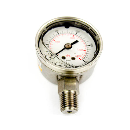 2" Pressure Gauge 0-2000 PSI Glycerin Filled SS316 Tube & Socket  4CFG6 -1