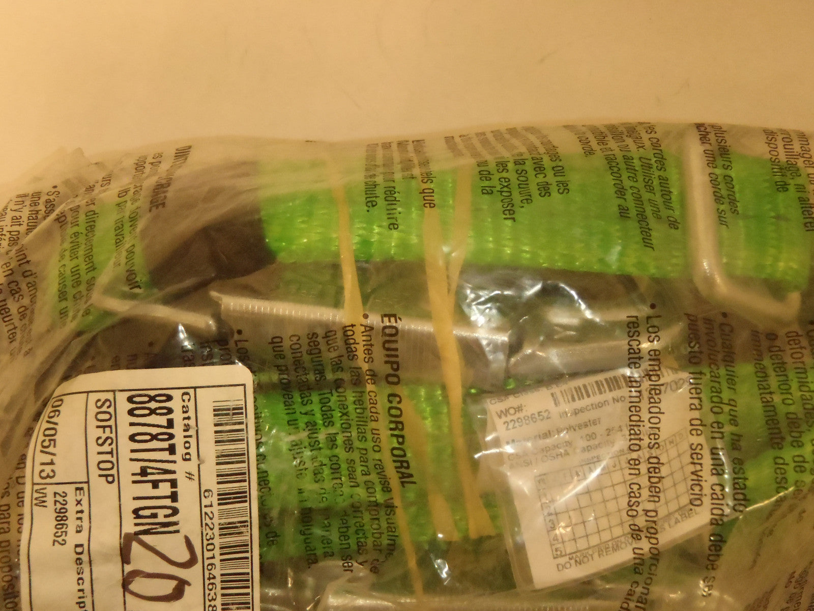 Miller 8878T/4FTGN Lanyard 4 ft Two Legs Locking Hasp Hook 310 lb Capacity -4