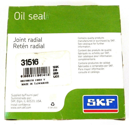 SKF 31516 80mm x 100mm x 10mm Oil Seal -4