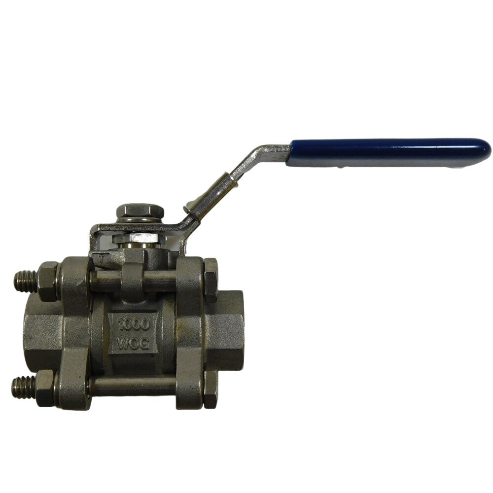 Nibco T595S6R66LL 3/8" 3-Piece Stainless Steel Ball Valve -3