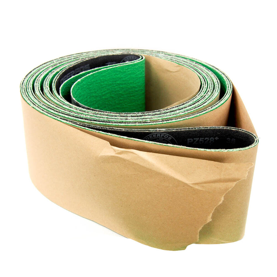 Deerfos PZ528 6" Wide x 344" Long Coated 36 Grit Sanding Belt (2-Pack) -0