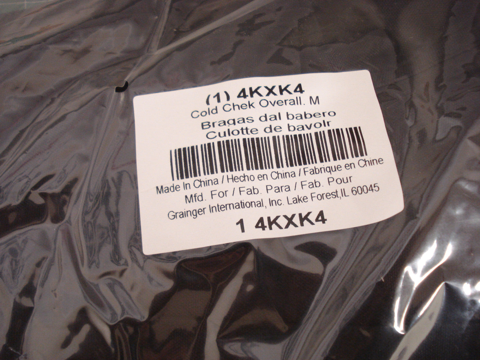 Condor 4KXK4 Cold Chek Bib Overalls Size Medium Black Insulated -2