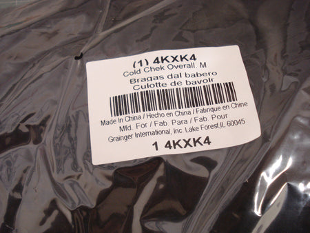 Condor 4KXK4 Cold Chek Bib Overalls Size Medium Black Insulated -2