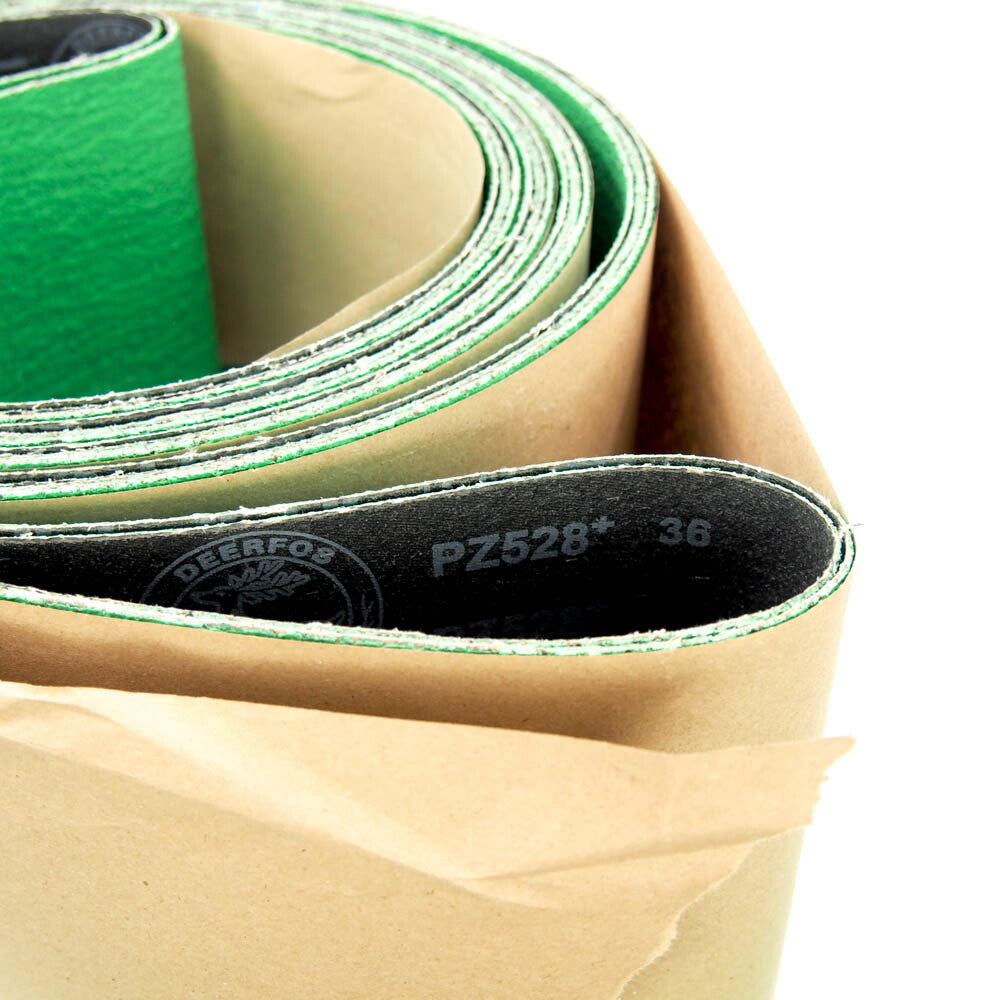 Deerfos PZ528 6" Wide x 344" Long Coated 36 Grit Sanding Belt (2-Pack) -1