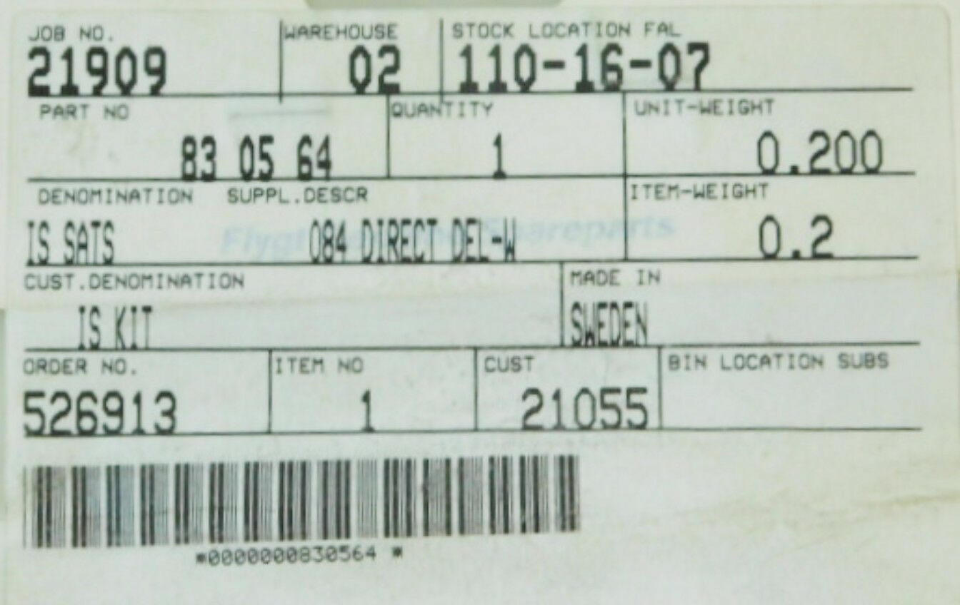 Flygt 83 05 64 Intermediate Service Kit | C3231; C3306; C33564