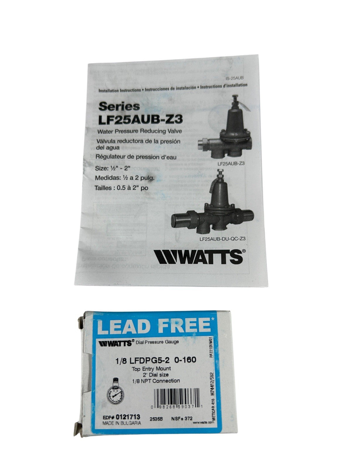 Watts 1 LF25AUB-GG-Z3 1" NPT Copper Silicon Alloy Water Pressure Reducing Valve2