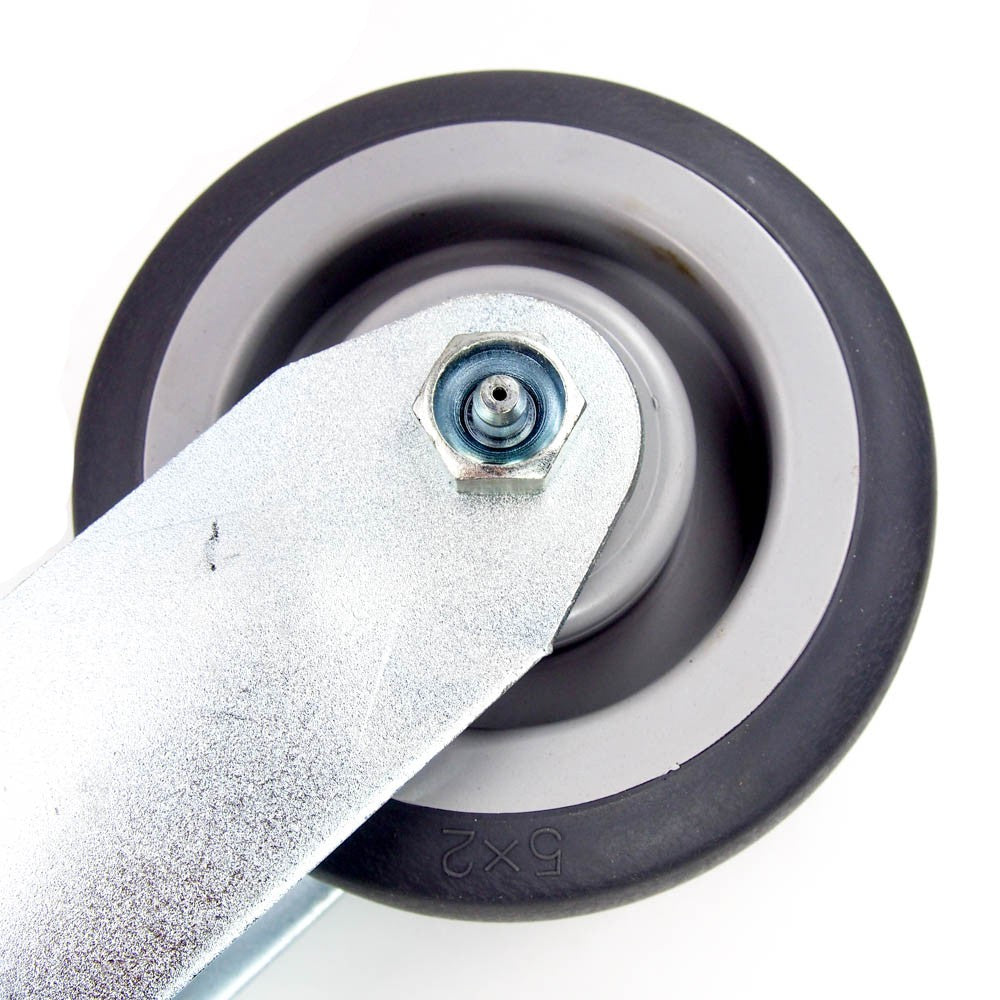 Zinc Plated 1NWR2 5" 375 Lb Light-Medium Duty Rigid Plate Caster -1