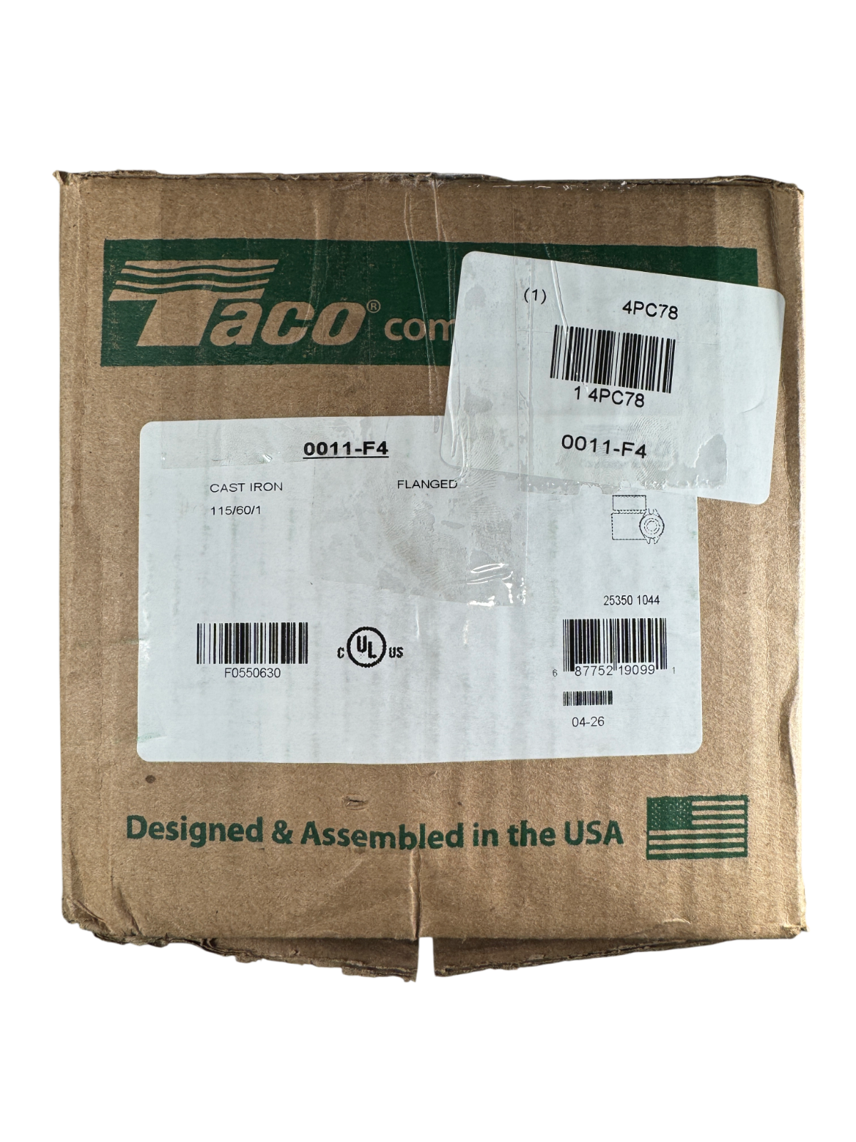 Taco 0011-F4 1PH 1/8HP 115VAC 60Hz 31 GPM Cast Iron Hydronic Circulating Pump4