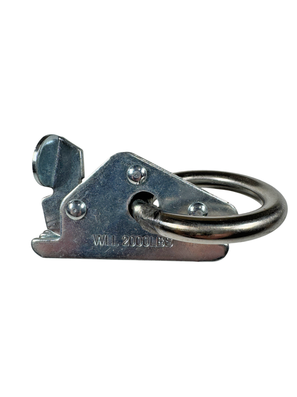 E-Track 4HXC6 2000 lb WLL 1/2" x 3" Steel Zinc Plated Pivot E-Fitting with Ring0