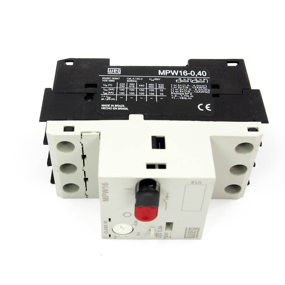 WEG MPW16 Pushbutton Manual Motor Starter Motor Protector MPW16-3-D004 -1