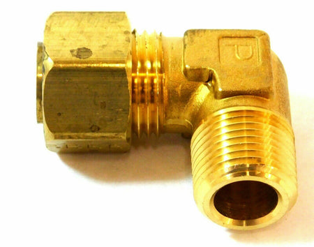 Parker 8 CB12-B Inru-Lok 90° Brass Elbows 1/2" x 3/8-18 (Pack of 5) -3
