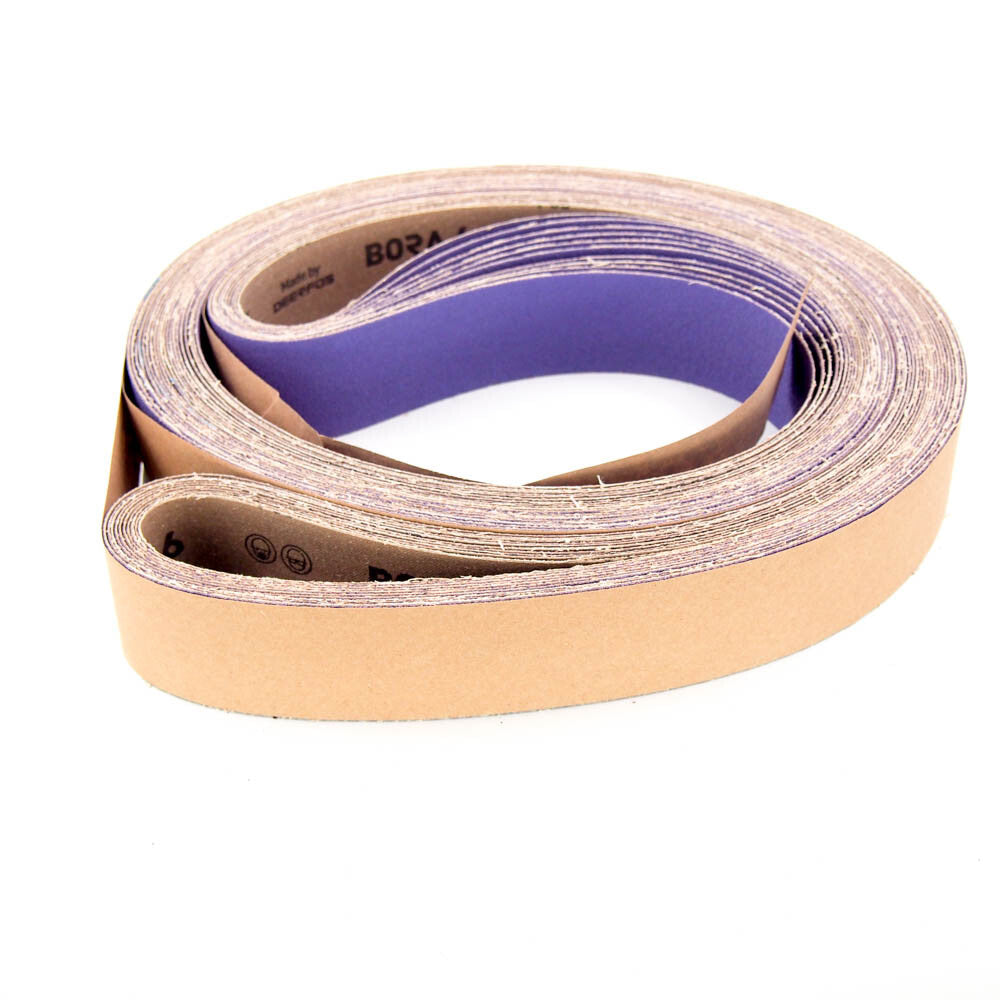 Deerfos Bora 6 2" Wide x 132" Long Coated 80 Grit Sanding Belt (10-Pack) -0