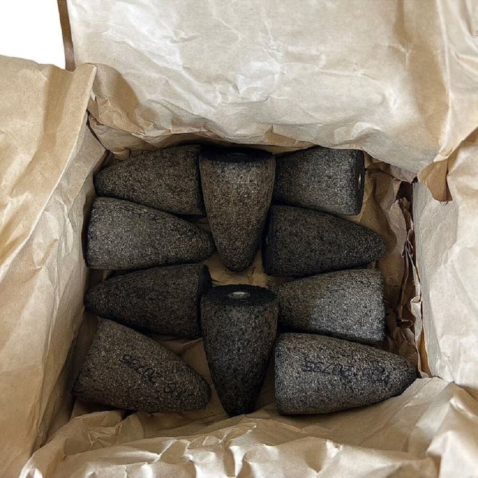 Norton 614636145037 1-3/4" x 3" 24 Grit Gemini Grinding Cone (Box of 10) -0