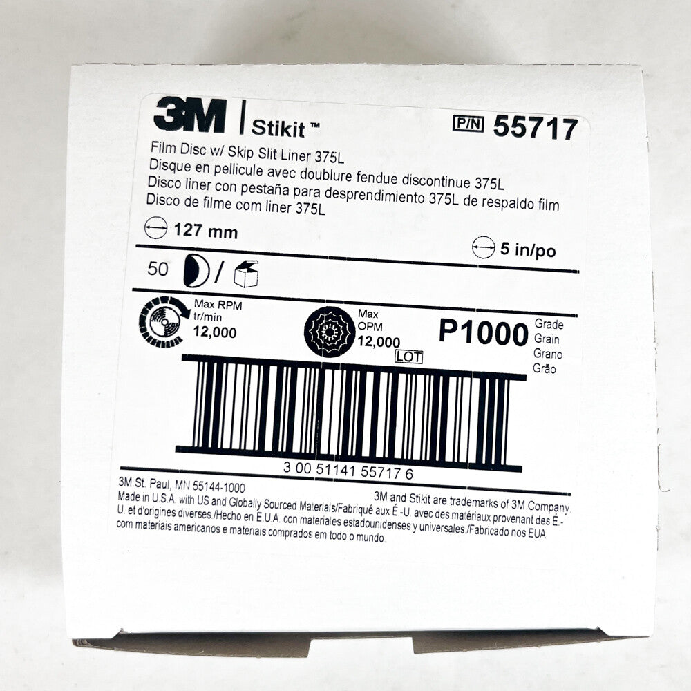 3M 55717 5" 1000 Grit Film Discs (Box of 50) -1