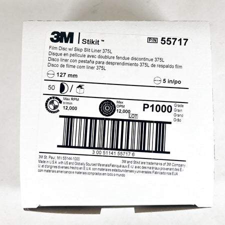 3M 55717 5" 1000 Grit Film Discs (Box of 50) -1