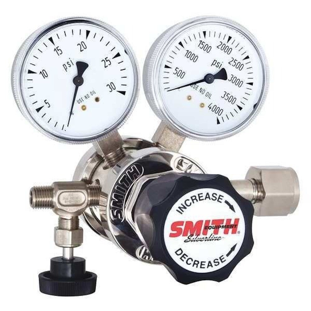Smith Equipment 121-2005 1/4" 50 PSI CGA 346 2-Stage High Purity Gas Regulator -0