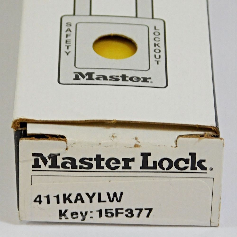Master Lock 411KAYLW Yellow Keyed Alike Thermoplastic Safety Padlock3