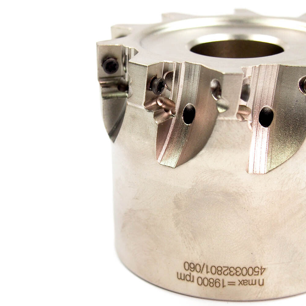 2.5 Indexable Square Shoulder Face Mill 10 Teeth .315" Milling Depth HERTEL1