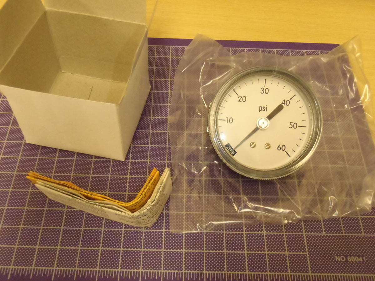 Panel Mount Pressure Gauge U Clamp 2-1/2" 60 psi 1/8 NPT -1