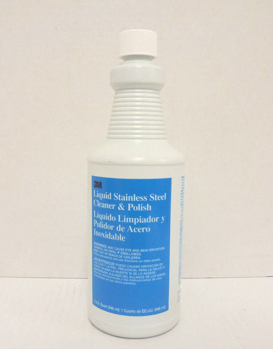 3M 19927 Liquid Stainless Steel Cleaner & Polish - Sprayable 1 Qt (Case of 6) -0