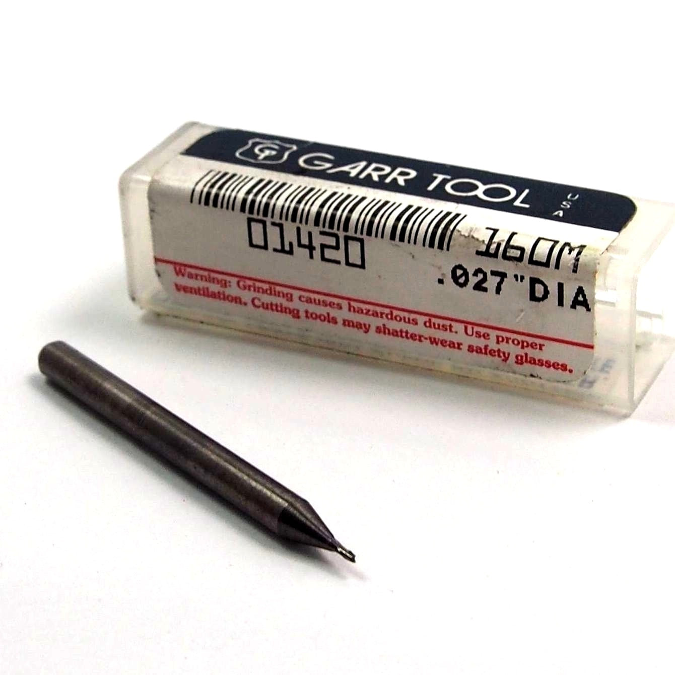 0.027"  Garr 01420 Carbide End Mill 2FL 1/8" x 0.0420" x 1-1/2" OAL1