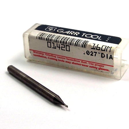 0.027"  Garr 01420 Carbide End Mill 2FL 1/8" x 0.0420" x 1-1/2" OAL1