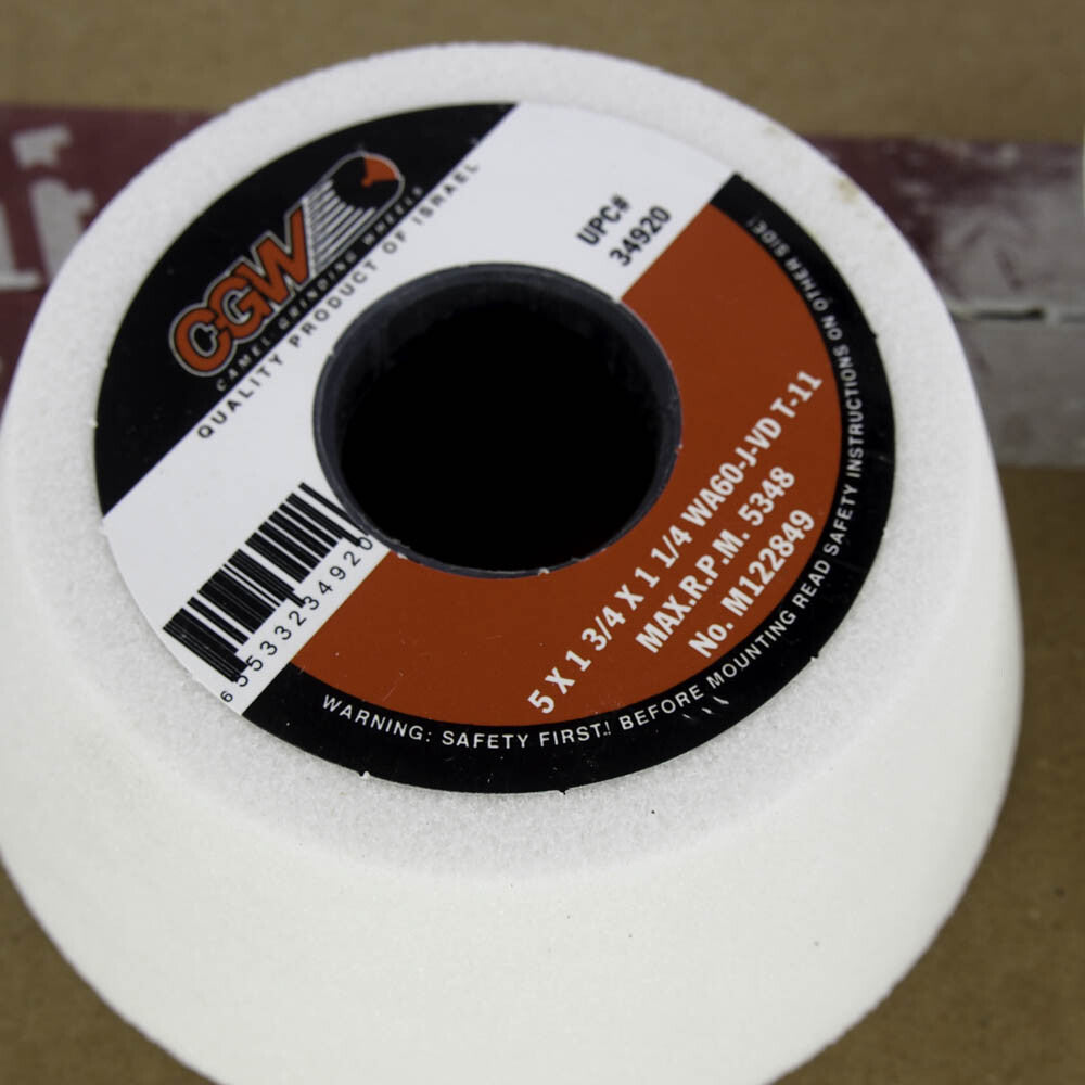 CGW Abrasives 34920 5" x 1-3/4" 60 Grit Grinding Wheel (10 Pcs) -2