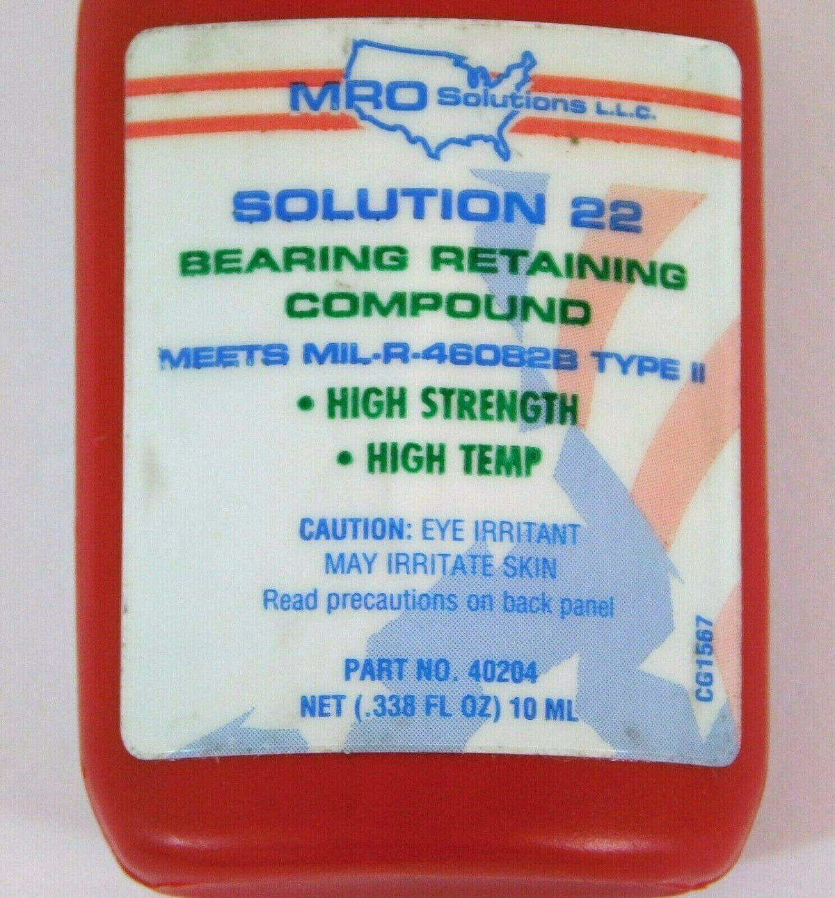 MRO Solution 22 40204 High Viscosity Green Retaining Compound 10 mL Bottle -1