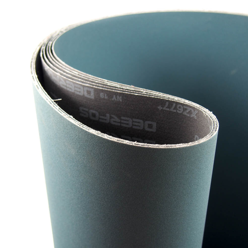 Deerfos XZ677 24" Wide x 84" Long Coated 180 Grit Sanding Belt (5-Pack) -2