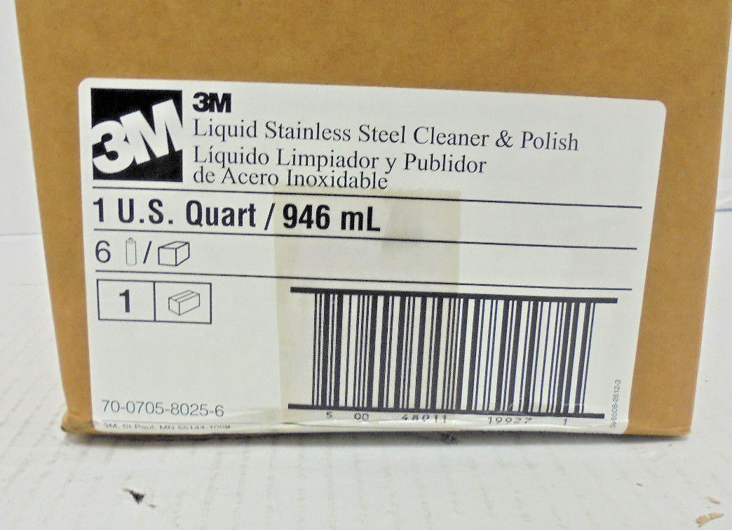3M 19927 Liquid Stainless Steel Cleaner & Polish - Sprayable 1 Qt (Case of 6) -5