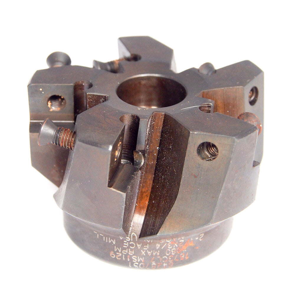 Hertel 3077220 Indexable Square-Shoulder Face Mill 2-1/2" x 3/4" 5-Ins1