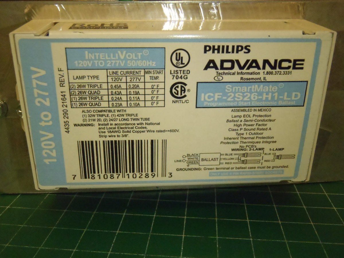 H.E. Williams Recessed Fixture Phillips Bodine Emergency Ballast B94G -4