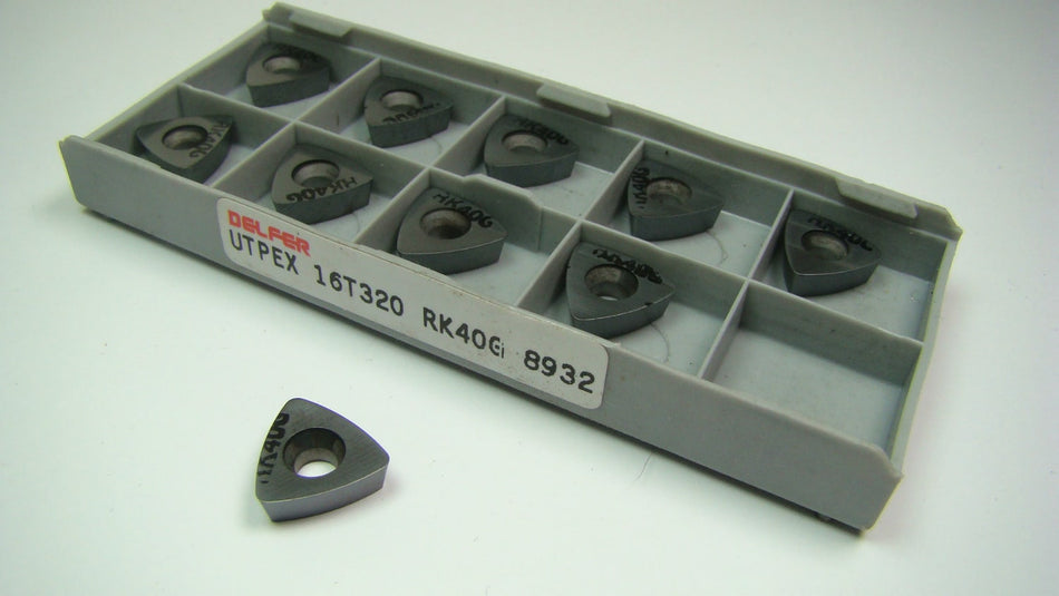 DELFER Carbide Milling Inserts UTPEX 16T320 RK40G (10 Pcs)