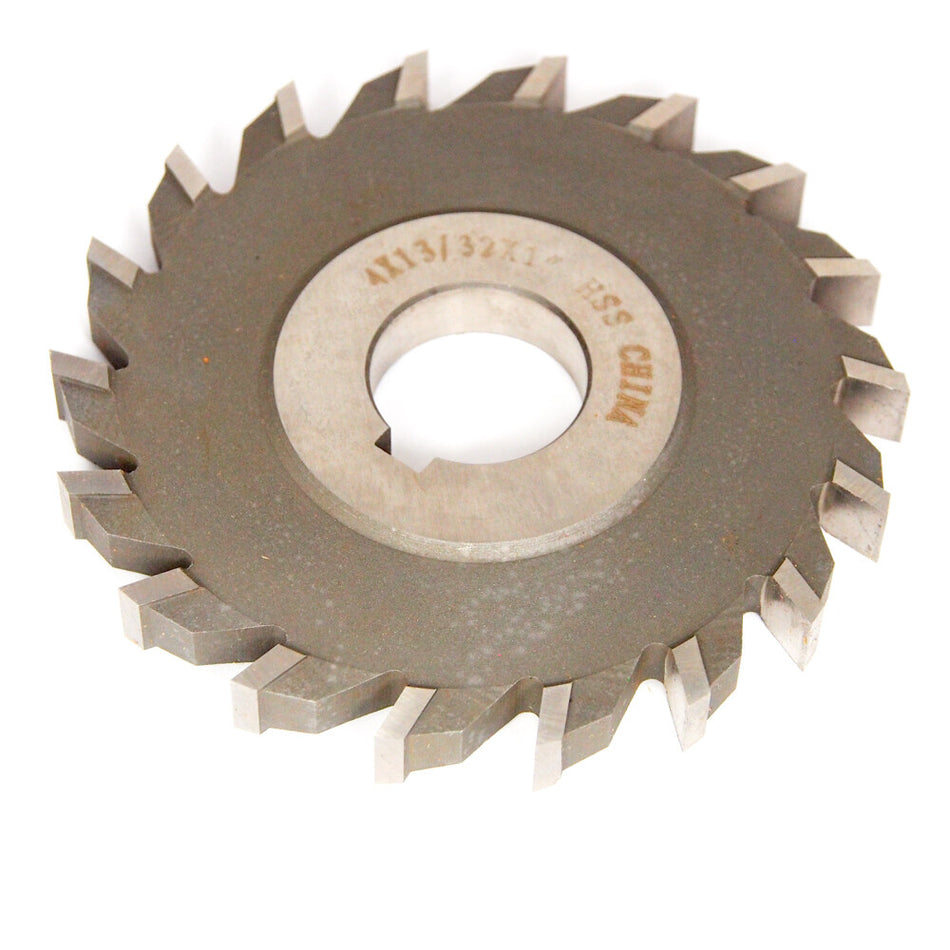 Straight Tooth Side Milling Cutter 4" x 13/32" Width 16T HSS 03014263