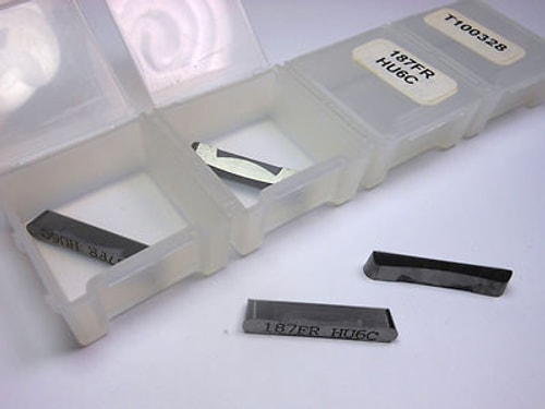VIKING Carbide Grooving Inserts 0.187" FR HU6C T100328 (4 Pcs)